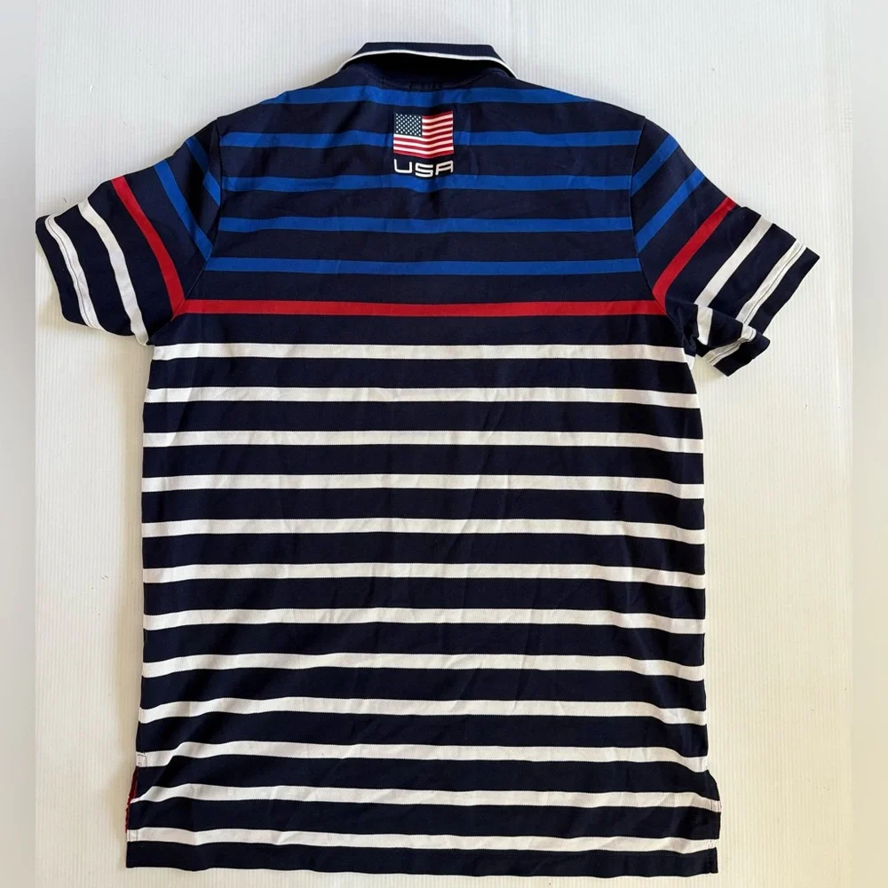 Ralph Lauren‎ Polo Golf Shirt Men’s Medium  Performance USA Cup 2016 USA16